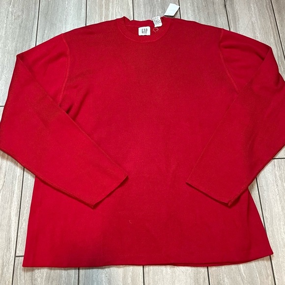 Gap VTG Men’s Red New With Tags 100% Cotton Sweater Size XXL - Picture 1 of 4